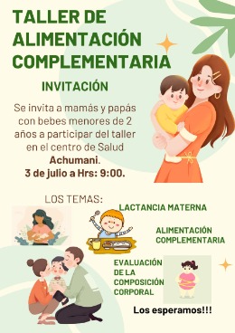 Taller de Lactancia Materna y Alimentación Complementaria