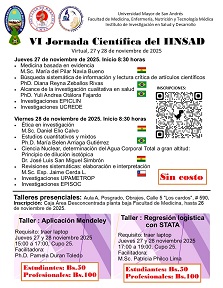 VI Jornada Científica del IINSAD, 27 y 28 de noviembre de 2025